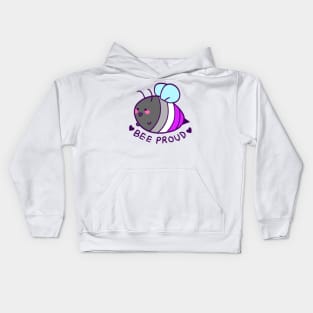 BEE proud: asexual flag Kids Hoodie